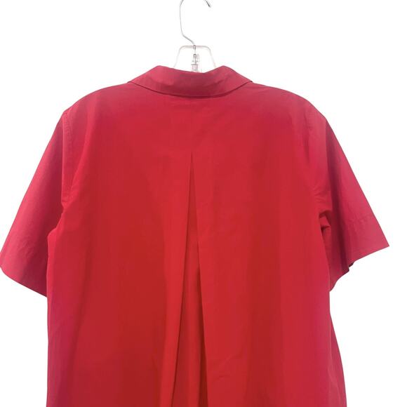 Eileen Fisher Dress Womens Petite Small Crimson Classic Collar Organic Cotton - Picture 8 of 14
